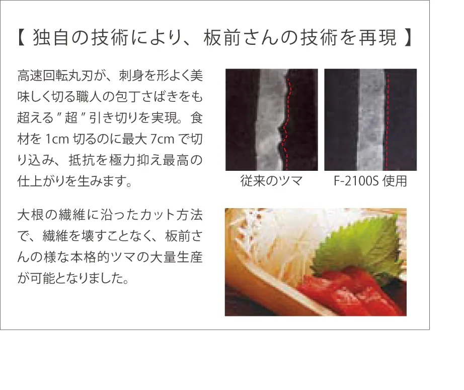 F-2000S/F-2000D｜製品一覧｜野菜加工機、フードスライサーのことなら